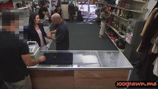 320px x 180px - Brunette lesbian sucks and gets fucked in the pawnshop for their ...