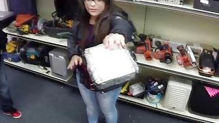 320px x 180px - Brunette lesbian sucks and gets fucked in the pawnshop for their ...