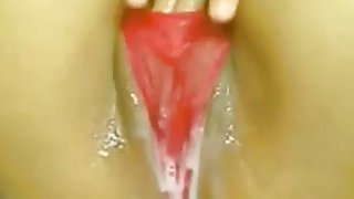 Pretty brunette fingers and toys herself tube porn video