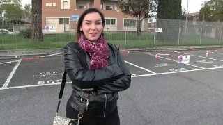 Curvy italian milf anal fuck outdoor - amateur homemade pov with cum swallow