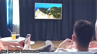 American tushy couple has intense anal threesome with hot roommate big ass teen milf