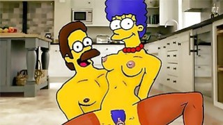 Marge Simpsons menyembunyikan pesta pora