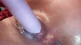 Close Up Menetes SANGAT BASAH BASAH Juice Vibrator Orgasme - OMBFUN